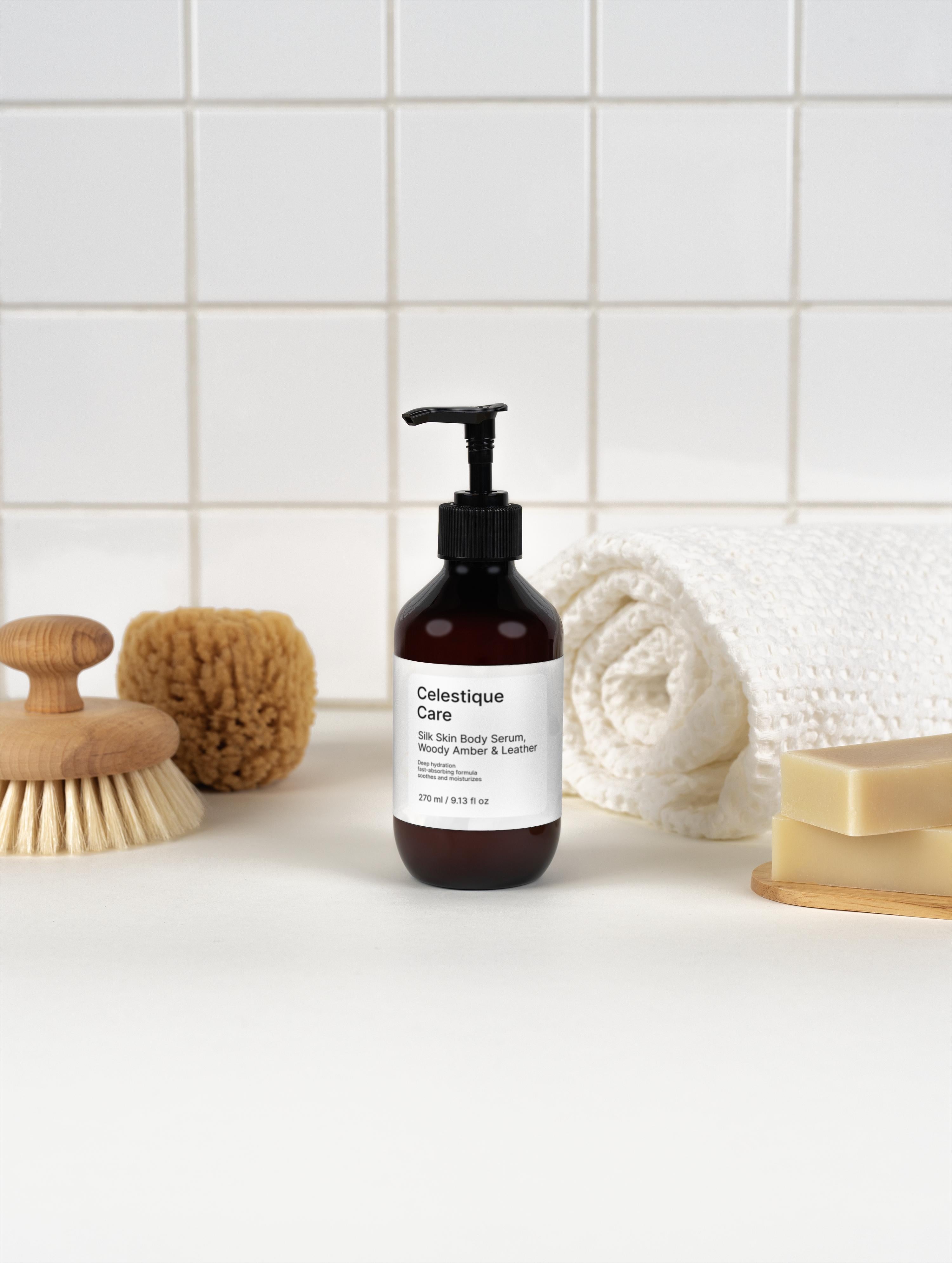 Silk Skin Body Serum, Woody Amber & Leather